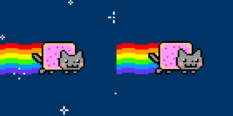 Comparing Nyan Cat GIF and JS